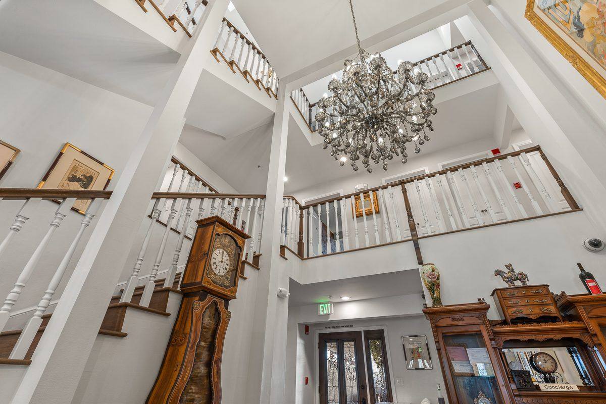 Lobby atrium and clock