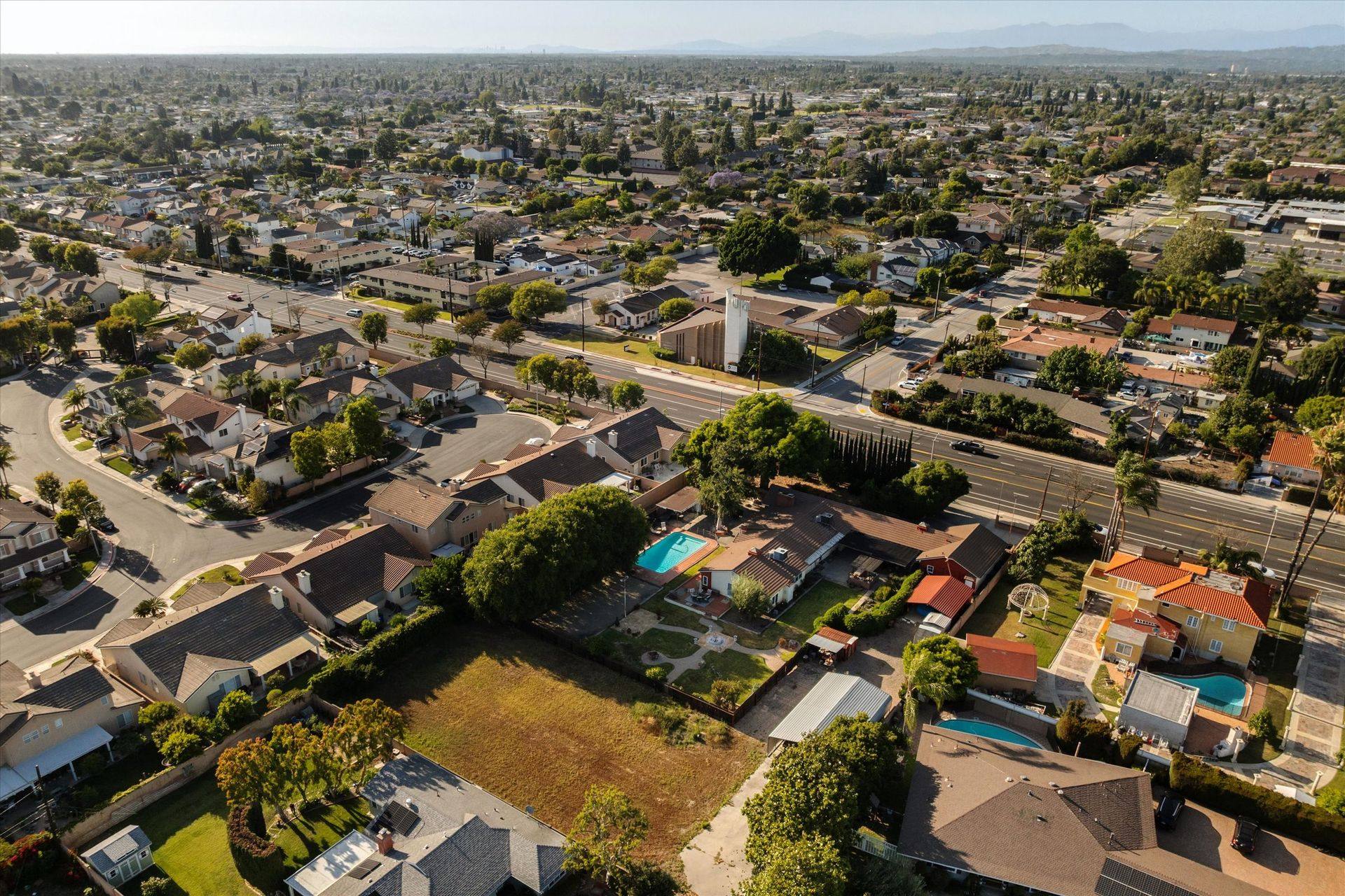 Aerial, neighborhood context