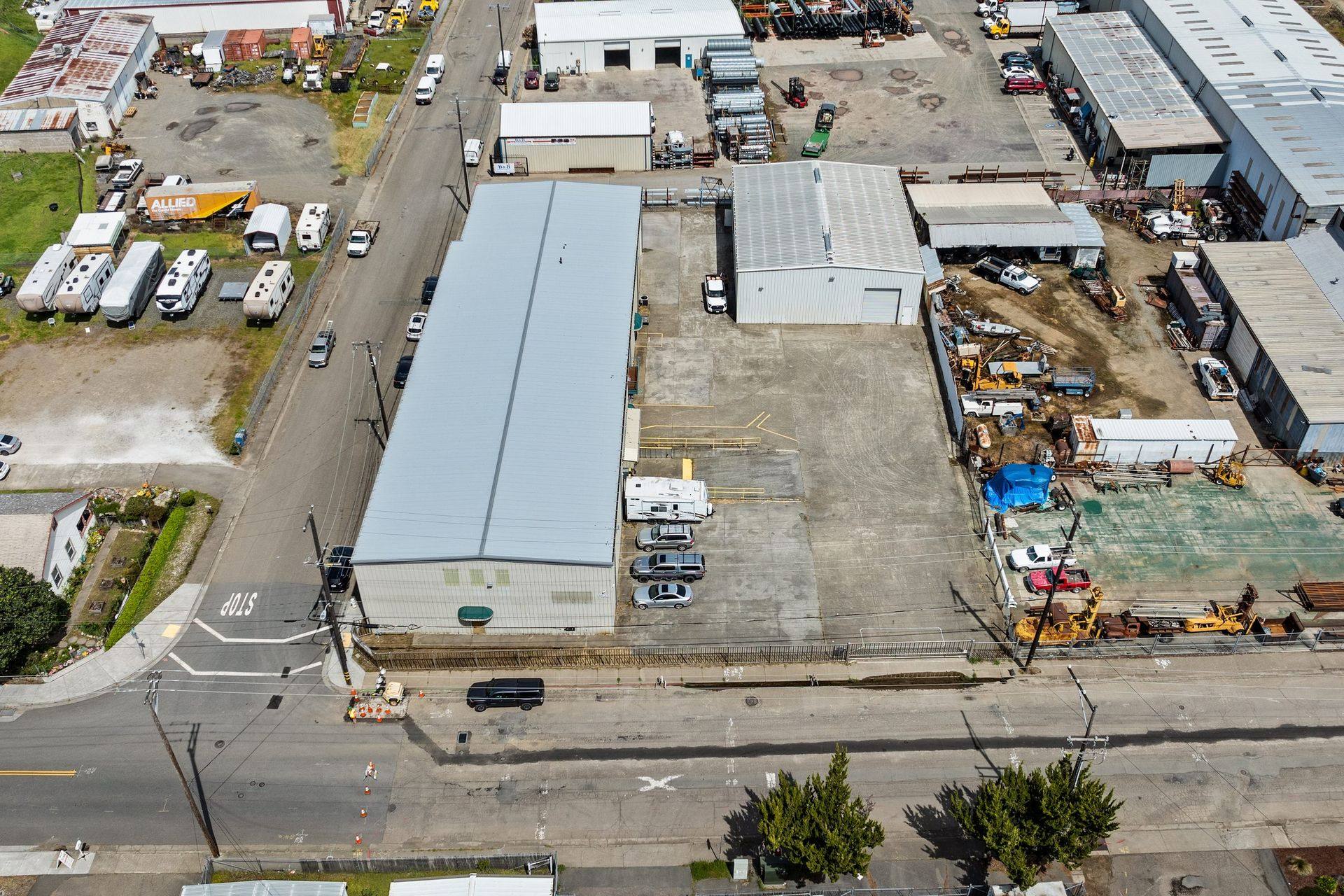 Aerial, property corner