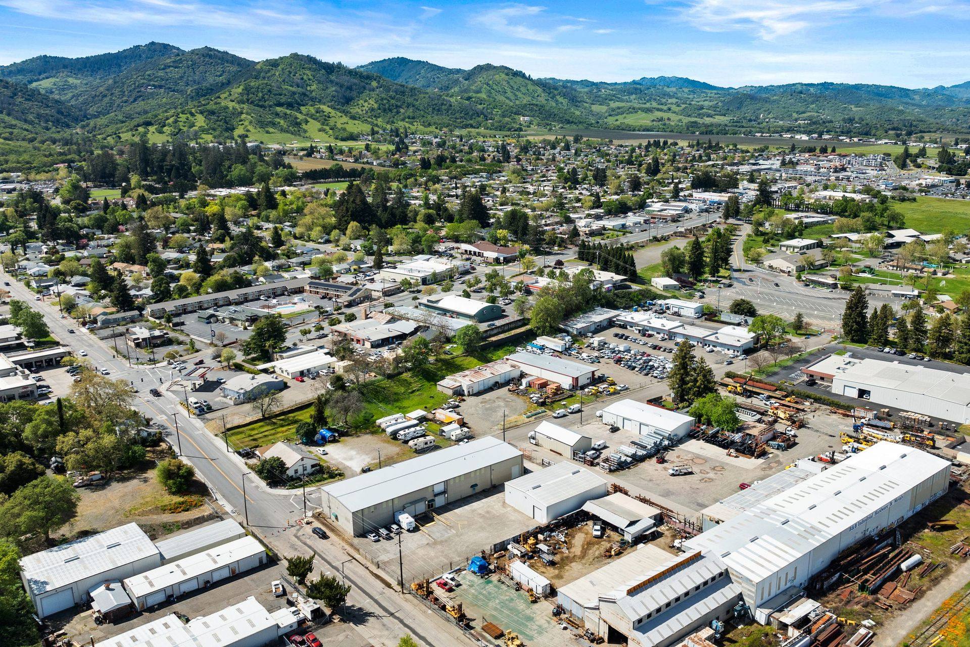Aerial, Ukiah industrial district