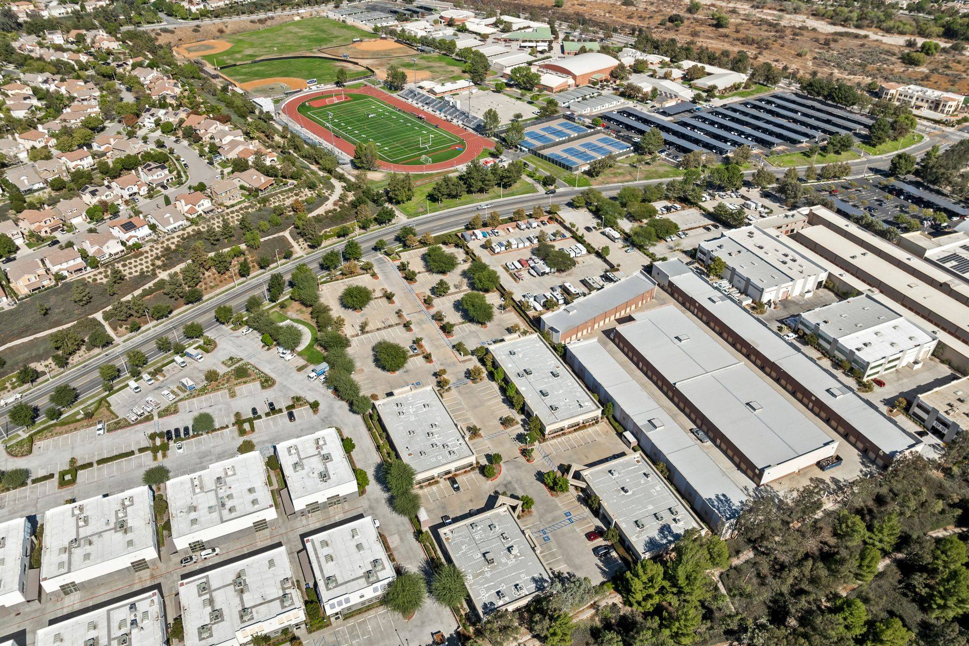 Aerial, neighborhood context